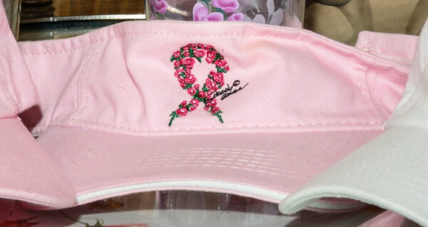 Antrim County High Tea for Breast Cancer Prevention pink visor
